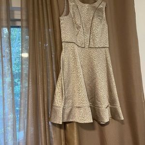Vince Camuto dress gold/silver/tan Aline for all occasions. New dress no tag